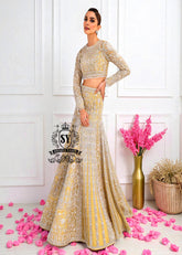 Luxury Mermaid Wedding Dress with Rhinestone Embroidery Manhattan New York USA Mermaid Lehenga Designs