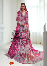 Breathtaking Long-sleeved Bridal Dress Perfect For A Fairytale Villa Wedding Jersey City New Jersey USA Barbie Pink Bridal Dress