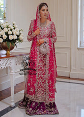 A dream wedding dress, designed to enhance the beauty and elegance of the wearer. This exquisite long shirt silhouette perfectly blends A-line Lehenga style with a touch of sophistication.