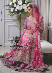 A dream wedding dress, designed to enhance the beauty and elegance of the wearer. This exquisite long shirt silhouette perfectly blends A-line Lehenga style with a touch of sophistication.