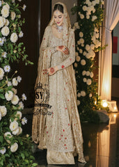 A Pishwas Dress that shimmers like a quiet celebration, made to illuminate your walk down the aisle and wrap every step in a soft, radiant glow. Luxury Lehenga Crafted with meticulous detail, it turns the calm magic of winter into a moment of pure brilliance.