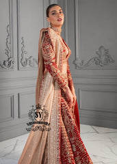 This enchanting Lehenga choli wedding dress, with its noble details and dazzling craftsmanship, is ready to capture all the attention on your wedding day. With this wedding dress, you will feel like the star of a fairytale!