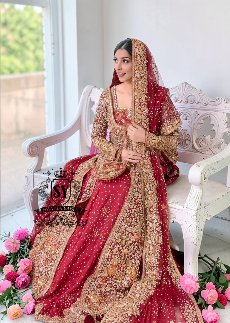 A vision of radiance and romance, custom-created for the stunning Bride. Every shimmering detail of this bridal gown Lehenga dress was designed to move with grace and leave a lasting impression. Witness the magic unfold—from her fitting session to the unforgettable wedding day.