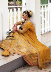 Envelop yourself in the magic of this Fluorescent Orange bridal dress is a perfect example of elegance and craftsmanship, designed for the bride who desires an unforgettable Mayon look.