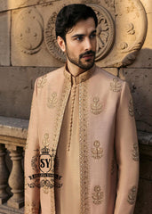 Golden Beige Luxury Men's Wedding Prince Coat Outfits San Jose California Sikh wedding fashion trends