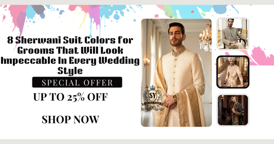 If you are looking for a wedding Sherwani suit Colors for Grooms, start with SHAZIA YASIN. We have the widest selection of Sherwanis in Pakistan. Colors: black to beige - for any wedding format.