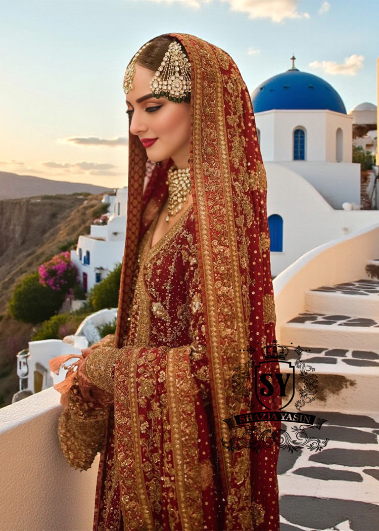 An exquisite Angrakha style that harmoniously combines elements of high fashion, unique design and manual craftsmanship. Angrakha is a noble style and modern fashion line. Sensual luxury wedding dresses Shazia Yasin addressed to brides wishing subtly emphasize their individuality.