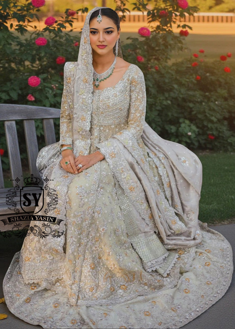 The Anarkali Lehenga style bridal dress is the embodiment of tenderness, sophistication and shine. For the bride who wants to combine classics, restraint and modern glamour.