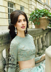 Experience the epitome of haute couture bridal fashion with Shazia Yasin's iconic Lehenga choli dresses, where soft Chiffon meets stunning silhouettes and unparalleled craftsmanship.