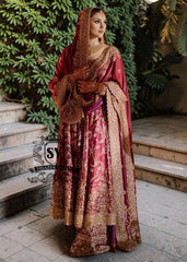 Discover our unique Bridal dress – the quintessence of elegance and luxury! Dreamlike Pishwas add grace, while the flowing sharara creates a spectacular effect when moving. Delicate embellishments complete the look, giving it a unique sparkle. Perfect for any special occasion where style and class go hand in hand.
