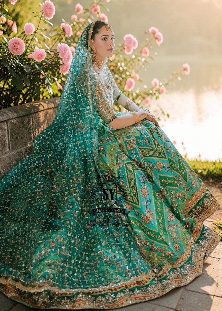Every bead caught the light, every embellishments detail told a story — a whimsical, luxurious Pakistani wedding of our stunning bride in the exquisite embellished lehenga choli bridal dress.