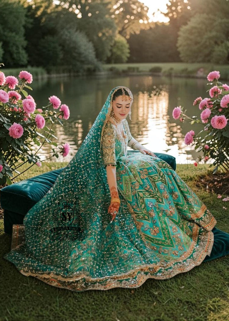 Every bead caught the light, every embellishments detail told a story — a whimsical, luxurious Pakistani wedding of our stunning bride in the exquisite embellished lehenga choli bridal dress.
