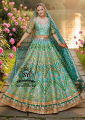 Every bead caught the light, every embellishments detail told a story — a whimsical, luxurious Pakistani wedding of our stunning bride in the exquisite embellished lehenga choli bridal dress.