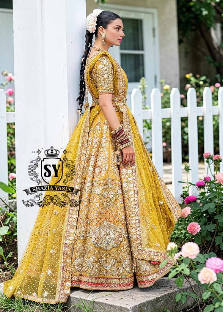 The Sunglow wedding Lehenga choli is a stunning choice for Mayon brides who desire a blend of modern sophistication and timeless elegance.