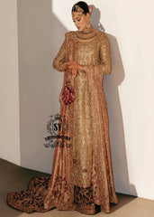 Winter Hazel - Luxury Pakistani Bridal Dress with Farshi Lehenga | Shazia Yasin The Bride's Zone