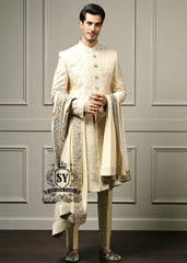 Luxury Men's Sherwani Melbourne Florida USA  Designer Pakistani Sherwani Shawl-Style Men's Designer Suits