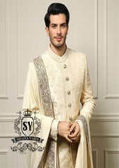 Luxury Men's Sherwani Melbourne Florida USA  Designer Pakistani Sherwani Shawl-Style Men's Designer Suits