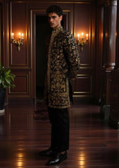 The elegance of a Sherwani, the quintessential men's Sherwani suit, a piece of tailor-made class, a garment to wear like a second skin on special occasions, events, or your wedding day.