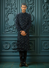 Majestic Blue Sherwani is a symbol of refinement and royal elegance, a timeless classic especially when we talk about wedding sherwani suits.