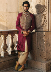 Luxury Pakistani Menswear Sherwani for Groom Phoenix Arizona USA Traditional Indian Wedding Fashion