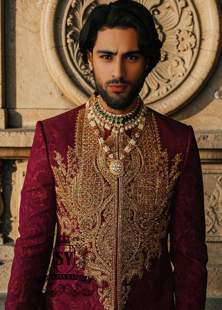 Luxury Pakistani Menswear Sherwani for Groom Phoenix Arizona USA Traditional Indian Wedding Fashion