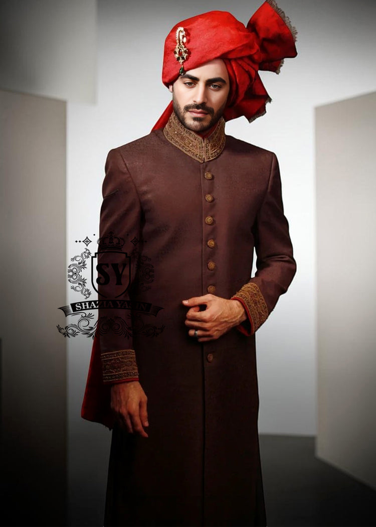 Hand mbellished Sherwani Styles for Men's Wedding Philadelphia Pennnsilvanya Indo-Western Men's Fashion Trends for Groom