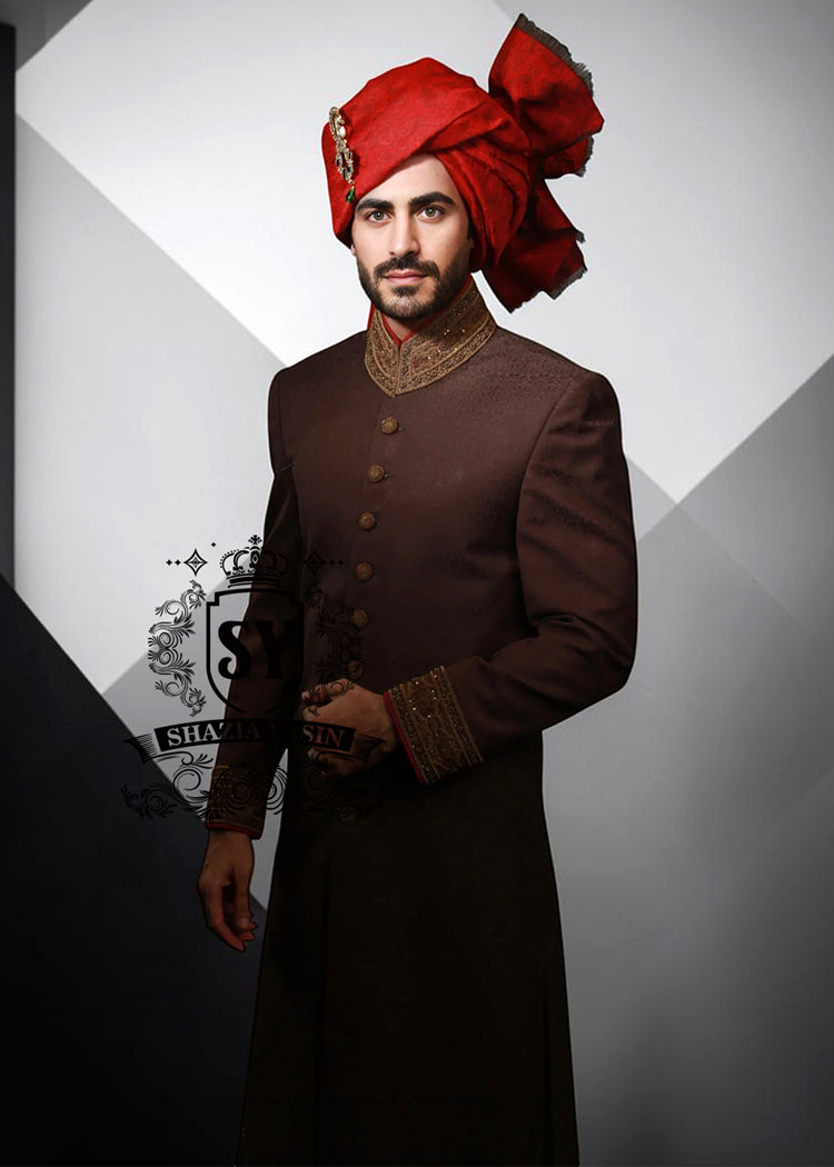 Hand mbellished Sherwani Styles for Men's Wedding Philadelphia Pennnsilvanya Indo-Western Men's Fashion Trends for Groom