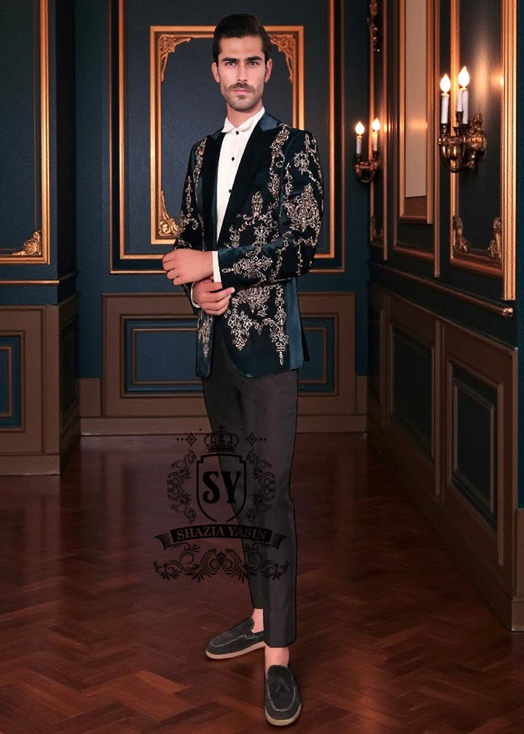 Men's Velvet Tuxedo Suits Best Man Velvet Pieces Autumn Wedding Suits Tuxedo UK USA Canada Australia Buy online