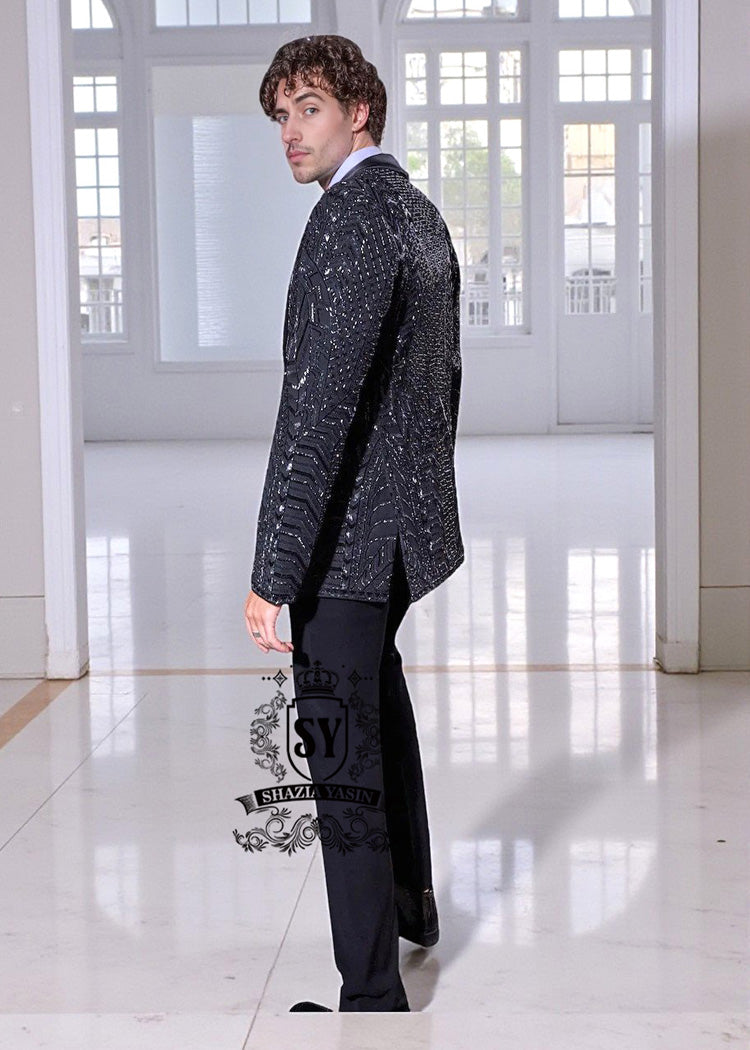 Luxury Men's Wedding Tuxedo Suits Winter Groom Shawl Lapel Suit Formal Men's Tuxedo Best Wedding Tuxedo Suits