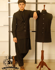 Eid Exclusive Classic Black Waistcoat Elegance for all occasions dressing men on the most important days