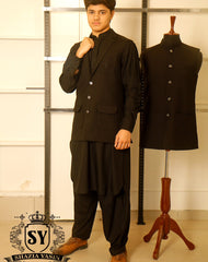 Eid Exclusive Classic Black Waistcoat Elegance for all occasions dressing men on the most important days