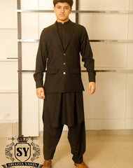 Eid Exclusive Classic Black Waistcoat Elegance for all occasions dressing men on the most important days