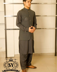 Grey waistcoat for a modern polished look order today upgrade your festive look with this classic Article