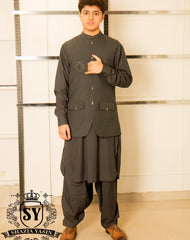 Grey waistcoat for a modern polished look order today upgrade your festive look with this classic Article