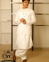 Off White Waistcoat Suit Experience luxury with superior craftsmanship with Premium Casual Wear